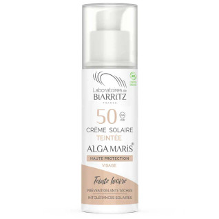 Alga Maris sävyttävä aurinkovoide kasvoille, sävy ivory, SPF 50