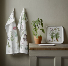Luostarin puutarha -keittiöpyyhe