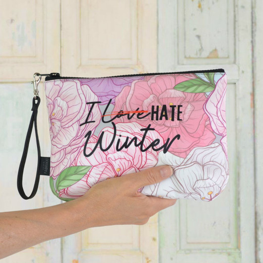 I hate winter -meikkipussi