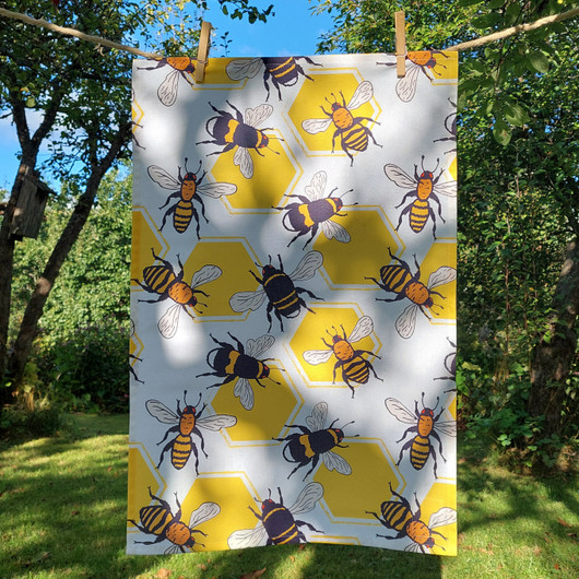 Mehiläiset -keittiöpyyhe