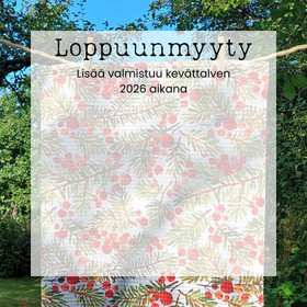 Pihlajanmarja -keittiöpyyhe vohvelikankaasta