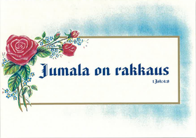 Raamatunlausekortti – Jumala on rakkaus