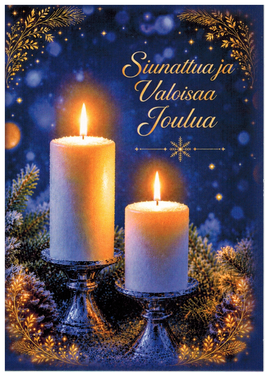 Joulukortti - Siunattua ja Valoisaa Joulua