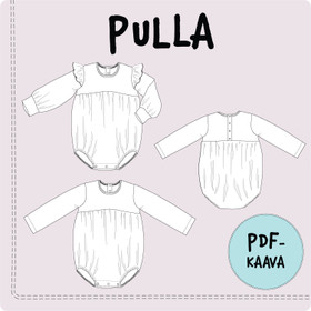 PDF-kaava, Pulla pitkähihainen romper, 56-98 cm