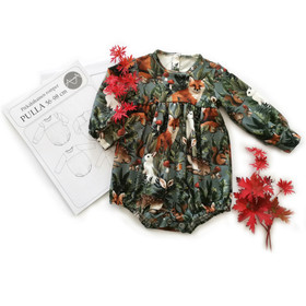 PDF-kaava, Pulla pitkähihainen romper, 56-98 cm