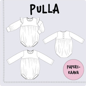 Paperikaava, Pulla pitkähihainen romper, 56-98 cm