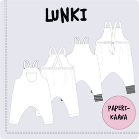 Paperikaava, Lunki haalarihousut, 50-110 cm