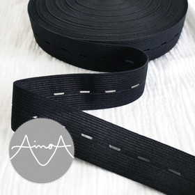 30 mm musta reikäkuminauha