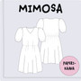 Paperikaava, aikuisten MIMOSA-mekko 32-56