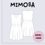 Paperikaava, aikuisten MIMOSA-mekko 32-56