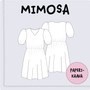 Paperikaava, aikuisten MIMOSA-mekko 32-56