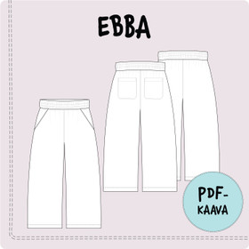 PDF-kaava, EBBA-lasten collegehousut 104-164cm