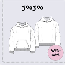 Paperikaava, lasten JOOJOO-oversize collegehuppari 104-164cm