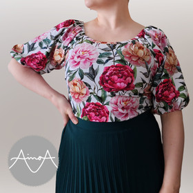 PDF-kaava, SOINTU- aikuisten puhvihihainen pusero 32-54