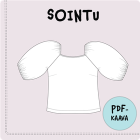 PDF-kaava, SOINTU- aikuisten puhvihihainen pusero 32-54