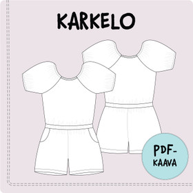 PDF-kaava, KARKELO haalari 104-164 cm