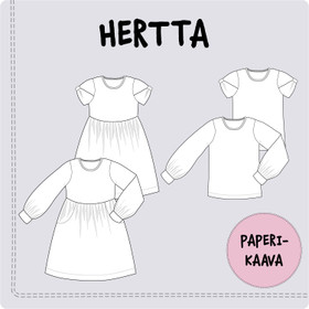 Paperikaava, Hertta mekko ja pusero 92-140 cm