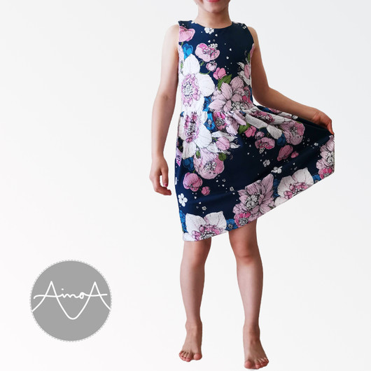 PDF-kaava, Hulda mekko 92-140cm