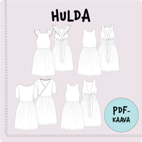 PDF-kaava, Hulda mekko 92-140cm