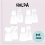 PDF-kaava, Hulda mekko 92-140cm