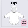 Paperikaava, HUPI oversize romper, 56-104 cm