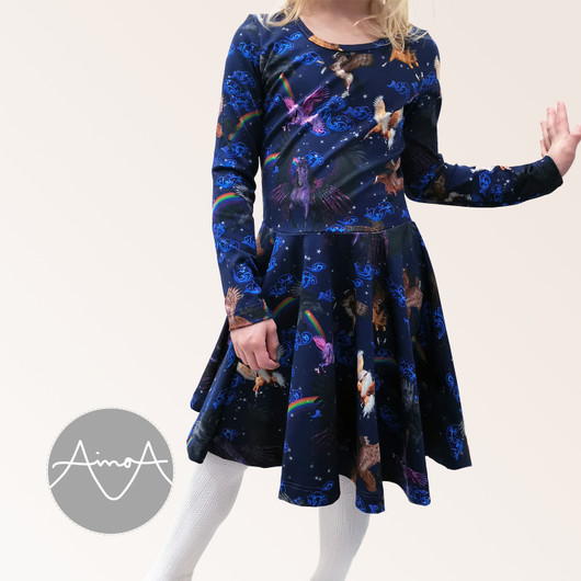 PDF-kaava, Silvia mekko 92-140 cm