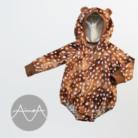 Paperikaava, Metsän väki hupullinen romper, 56-98 cm