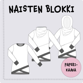 Paperikaava, Naisten Blokki pusero 32-54