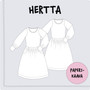 Paperikaava, naisten Hertta mekko ja pusero 32-54