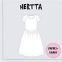 Paperikaava, naisten Hertta mekko ja pusero 32-54