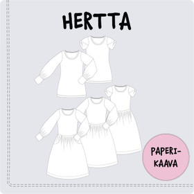 Paperikaava, naisten Hertta mekko ja pusero 32-54