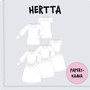 Paperikaava, naisten Hertta mekko ja pusero 32-54