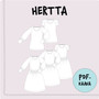 PDF-kaava, naisten Hertta mekko ja pusero 32-54