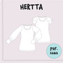 PDF-kaava, naisten Hertta mekko ja pusero 32-54