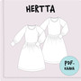 PDF-kaava, naisten Hertta mekko ja pusero 32-54