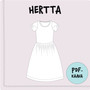 PDF-kaava, naisten Hertta mekko ja pusero 32-54