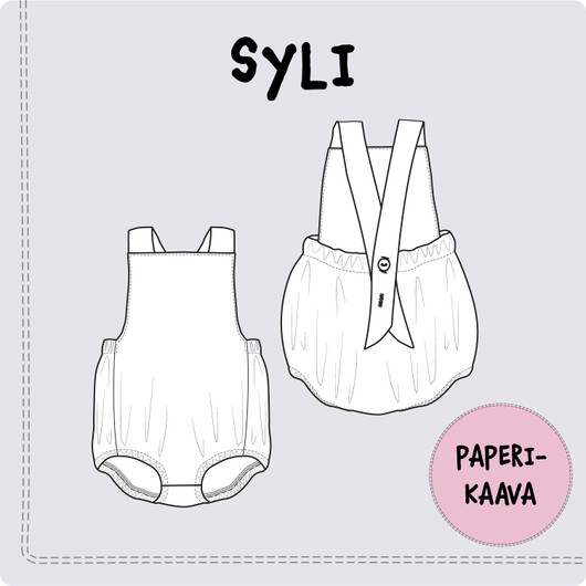 Paperikaava, Syli romper, 50-104 cm