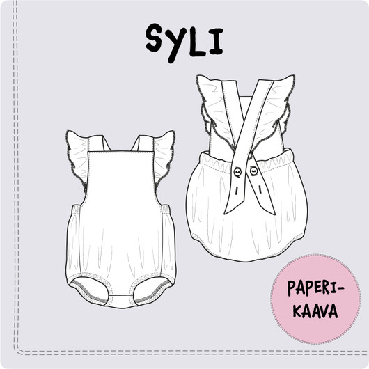 Paperikaava, Syli romper, 50-104 cm
