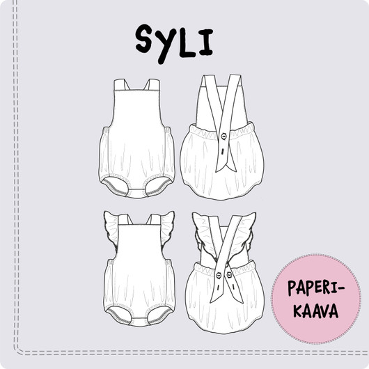 Paperikaava, Syli romper, 50-104 cm