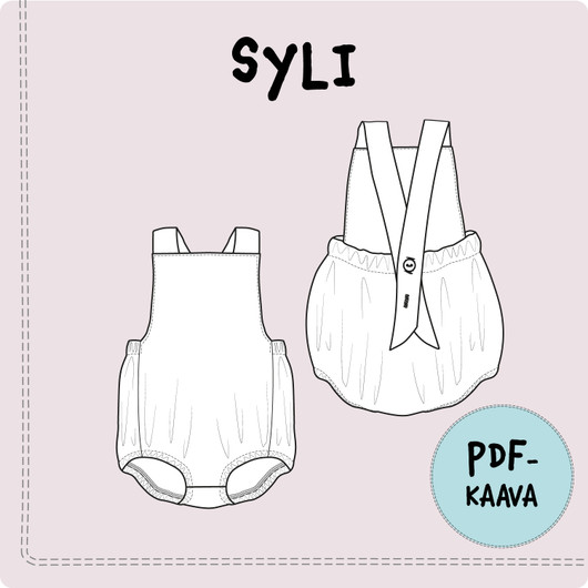 PDF-kaava, Syli romper, 50-104 cm