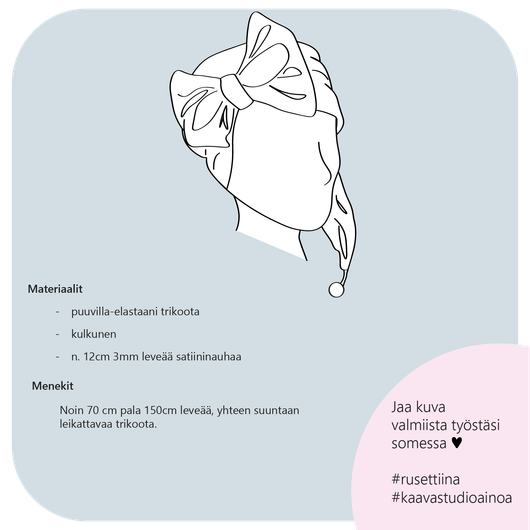 PDF-kaava, Rusettiina rusettitonttulakki 41-58 cm