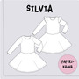 Paperikaava, Silvia mekko 92-140 cm