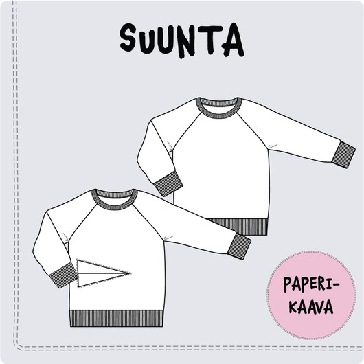 Paperikaava, SUUNTA collegepusero ja -housut 98-158 cm