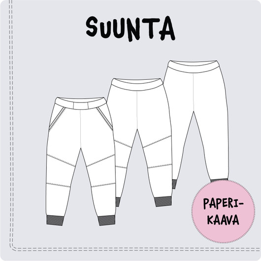 Paperikaava, SUUNTA collegepusero ja -housut 98-158 cm
