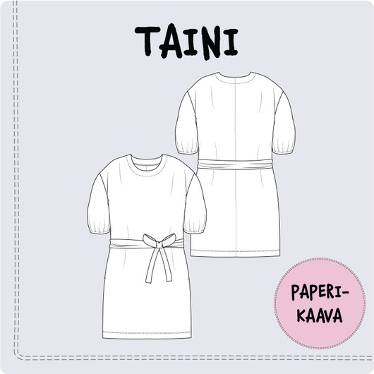 Paperikaava, TAINI, trikoomekko 32-54
