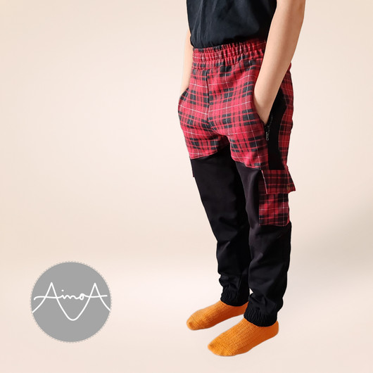 PDF-kaava, lasten TEMPO-reisitaskuhousut 104-164cm