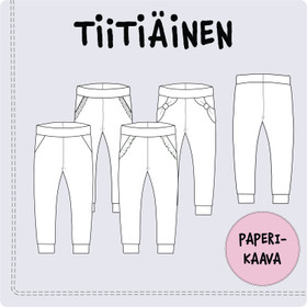 Paperikaava, Tiitiäinen housut 92-134 cm