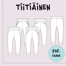 PDF-kaava, Tiitiäinen housut 92-134 cm