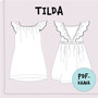 PDF-kaava, Tilda frillaolkainen mekko, 74-140cm