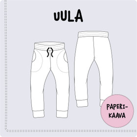 Paperikaava, lasten UULA-collegehousut 104-164cm